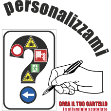 cartello personalizzabile rettangolare in alluminio